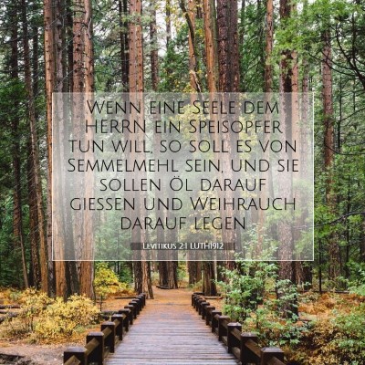 Picture 07 - Levitikus 2:1 LUTH1912 - Wenn eine Seele dem HERRN ein Speisopfer tun - Bible Verse Picture