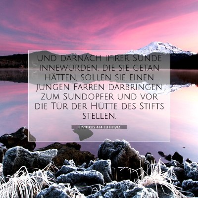 Picture 07 - Levitikus 4:14 LUTH1912 - und darnach ihrer Sünde innewürden, die sie - Bible Verse Picture