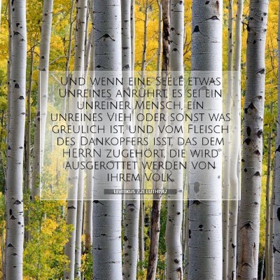 Picture 07 - Levitikus 7:21 LUTH1912 - Und wenn eine Seele etwas Unreines anrührt, es - Bible Verse Picture