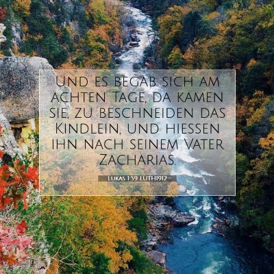 Picture 07 - Lukas 1:59 LUTH1912 - Und es begab sich am achten Tage, da kamen sie, - Bible Verse Picture
