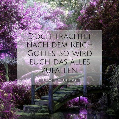 Picture 07 - Lukas 12:31 LUTH1912 - Doch trachtet nach dem Reich Gottes, so wird euch - Bible Verse Picture