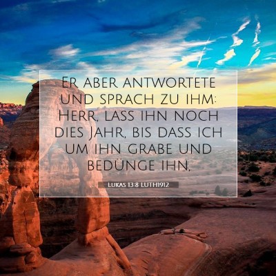 Picture 07 - Lukas 13:8 LUTH1912 - Er aber antwortete und sprach zu ihm: Herr, laß - Bible Verse Picture