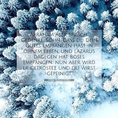 Picture 07 - Lukas 16:25 LUTH1912 - Abraham aber sprach: Gedenke, Sohn, daß du dein - Bible Verse Picture