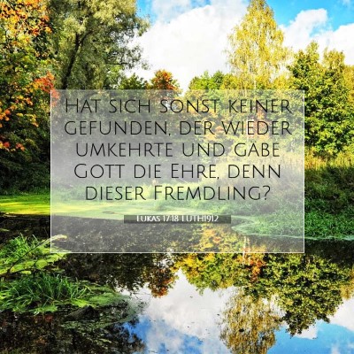 Picture 07 - Lukas 17:18 LUTH1912 - Hat sich sonst keiner gefunden, der wieder - Bible Verse Picture