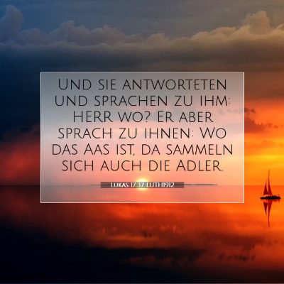 Picture 07 - Lukas 17:37 LUTH1912 - Und sie antworteten und sprachen zu ihm: HERR wo? - Bible Verse Picture