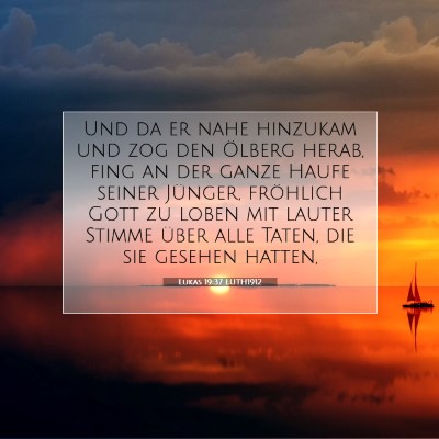 Picture 07 - Lukas 19:37 LUTH1912 - Und da er nahe hinzukam und zog den Ölberg - Bible Verse Picture