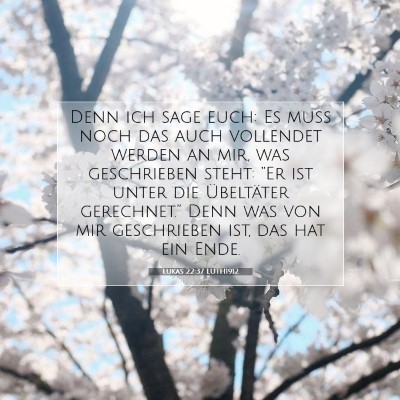Picture 07 - Lukas 22:37 LUTH1912 - Denn ich sage euch: Es muß noch das auch - Bible Verse Picture