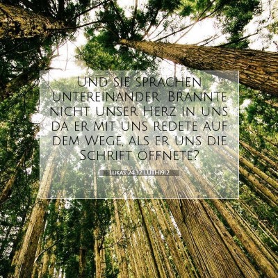 Picture 07 - Lukas 24:32 LUTH1912 - Und sie sprachen untereinander: Brannte nicht - Bible Verse Picture