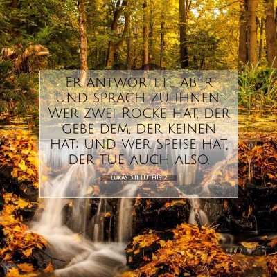 Picture 07 - Lukas 3:11 LUTH1912 - Er antwortete aber und sprach zu ihnen: Wer zwei - Bible Verse Picture