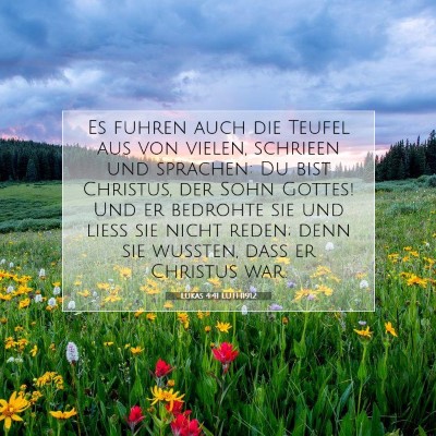 Picture 07 - Lukas 4:41 LUTH1912 - Es fuhren auch die Teufel aus von vielen, - Bible Verse Picture