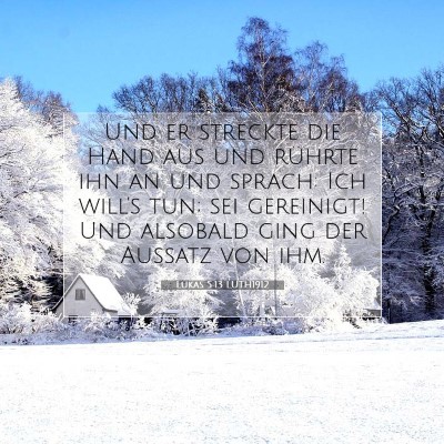 Picture 07 - Lukas 5:13 LUTH1912 - Und er streckte die Hand aus und rührte ihn an - Bible Verse Picture