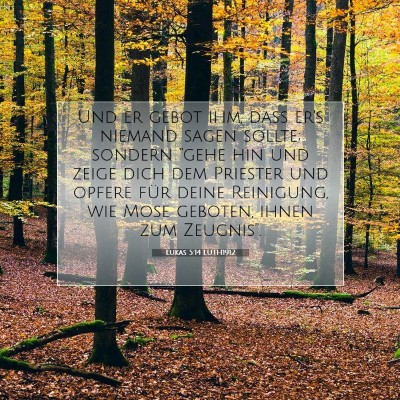 Picture 07 - Lukas 5:14 LUTH1912 - Und er gebot ihm, daß er's niemand sagen sollte; - Bible Verse Picture
