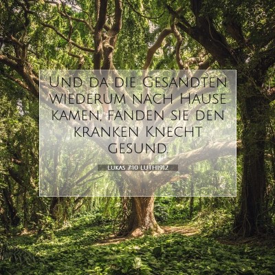 Picture 07 - Lukas 7:10 LUTH1912 - Und da die Gesandten wiederum nach Hause kamen, - Bible Verse Picture