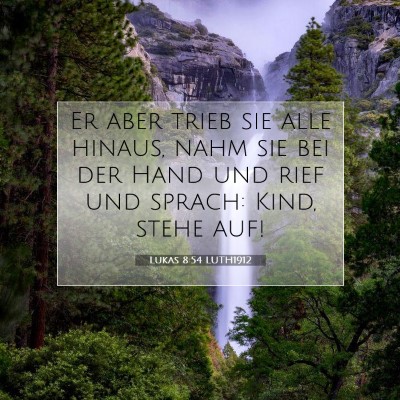 Picture 07 - Lukas 8:54 LUTH1912 - Er aber trieb sie alle hinaus, nahm sie bei der - Bible Verse Picture