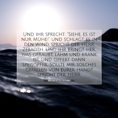 Picture 07 - Maleachi 1:13 LUTH1912 - Und ihr sprecht: “Siehe, es ist nur Mühe!” - Bible Verse Picture