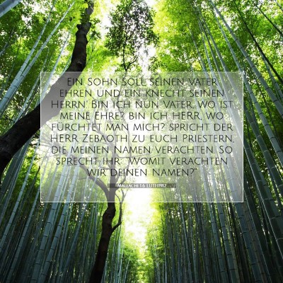 Picture 07 - Maleachi 1:6 LUTH1912 - Ein Sohn soll seinen Vater ehren und ein Knecht - Bible Verse Picture
