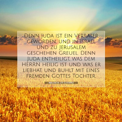 Picture 07 - Maleachi 2:11 LUTH1912 - Denn Juda ist ein Verräter geworden, und in - Bible Verse Picture