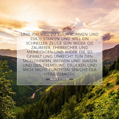 Picture 07 - Maleachi 3:5 LUTH1912 - Und ich will zu euch kommen und euch strafen und - Bible Verse Picture