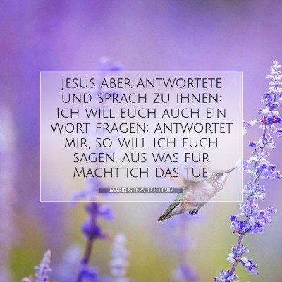Picture 07 - Markus 11:29 LUTH1912 - Jesus aber antwortete und sprach zu ihnen: Ich - Bible Verse Picture