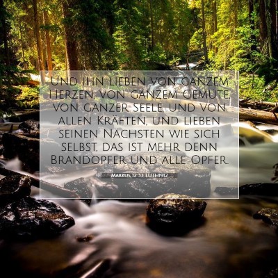 Picture 07 - Markus 12:33 LUTH1912 - Und ihn lieben von ganzem Herzen, von ganzem - Bible Verse Picture