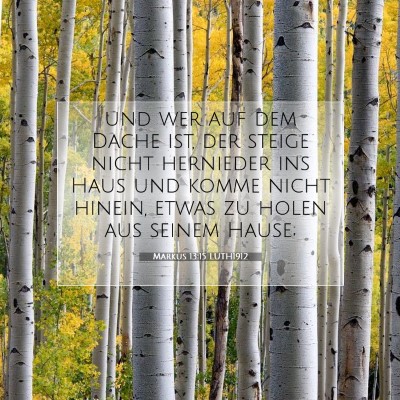Picture 07 - Markus 13:15 LUTH1912 - und wer auf dem Dache ist, der steige nicht - Bible Verse Picture