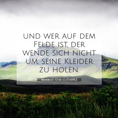 Picture 07 - Markus 13:16 LUTH1912 - und wer auf dem Felde ist, der wende sich nicht - Bible Verse Picture