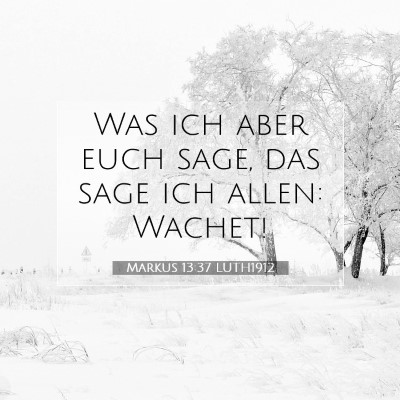 Picture 07 - Markus 13:37 LUTH1912 - Was ich aber euch sage, das sage ich allen: - Bible Verse Picture