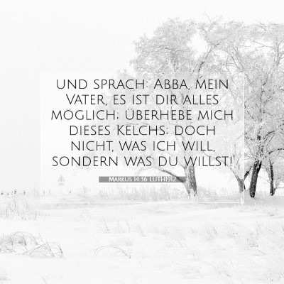 Picture 07 - Markus 14:36 LUTH1912 - und sprach: Abba, mein Vater, es ist dir alles - Bible Verse Picture