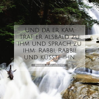 Picture 07 - Markus 14:45 LUTH1912 - Und da er kam, trat er alsbald zu ihm und sprach - Bible Verse Picture