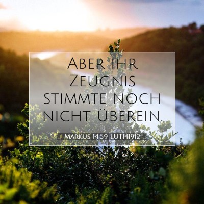 Picture 07 - Markus 14:59 LUTH1912 - Aber ihr Zeugnis stimmte noch nicht - Bible Verse Picture