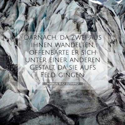Picture 07 - Markus 16:12 LUTH1912 - Darnach, da zwei aus ihnen wandelten, offenbarte - Bible Verse Picture