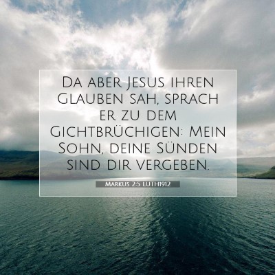 Picture 07 - Markus 2:5 LUTH1912 - Da aber Jesus ihren Glauben sah, sprach er zu dem - Bible Verse Picture
