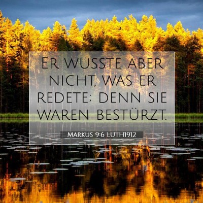 Picture 07 - Markus 9:6 LUTH1912 - Er wußte aber nicht, was er redete; denn sie - Bible Verse Picture