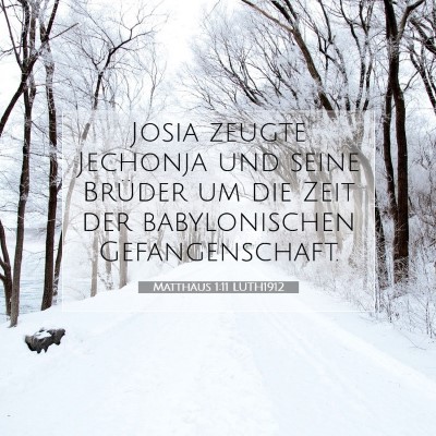 Picture 07 - Matthäus 1:11 LUTH1912 - Josia zeugte Jechonja und seine Brüder um die - Bible Verse Picture