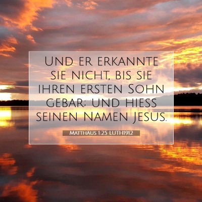 Picture 07 - Matthäus 1:25 LUTH1912 - Und er erkannte sie nicht, bis sie ihren ersten - Bible Verse Picture
