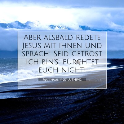 Picture 07 - Matthäus 14:27 LUTH1912 - Aber alsbald redete Jesus mit ihnen und sprach: - Bible Verse Picture