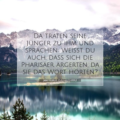 Picture 07 - Matthäus 15:12 LUTH1912 - Da traten seine Jünger zu ihm und sprachen: - Bible Verse Picture