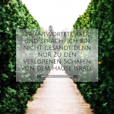 Picture 07 - Matthäus 15:24 LUTH1912 - Er antwortete aber und sprach: Ich bin nicht - Bible Verse Picture