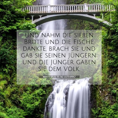 Picture 07 - Matthäus 15:36 LUTH1912 - und nahm die sieben Brote und die Fische, dankte, - Bible Verse Picture