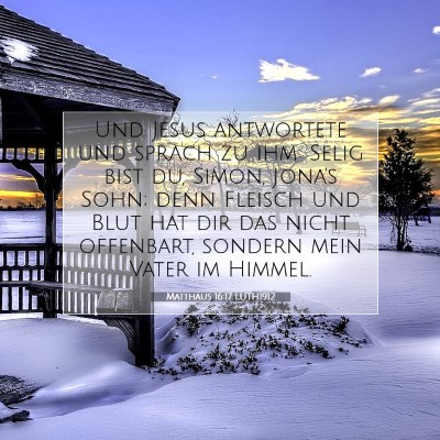 Picture 07 - Matthäus 16:17 LUTH1912 - Und Jesus antwortete und sprach zu ihm: Selig - Bible Verse Picture