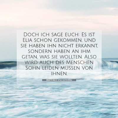 Picture 07 - Matthäus 17:12 LUTH1912 - Doch ich sage euch: Es ist Elia schon gekommen, - Bible Verse Picture