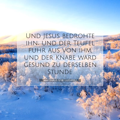 Picture 07 - Matthäus 17:18 LUTH1912 - Und Jesus bedrohte ihn; und der Teufel fuhr aus - Bible Verse Picture