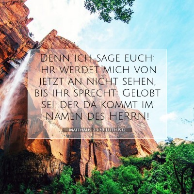 Picture 07 - Matthäus 23:39 LUTH1912 - Denn ich sage euch: Ihr werdet mich von jetzt an - Bible Verse Picture