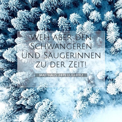 Picture 07 - Matthäus 24:19 LUTH1912 - Weh aber den Schwangeren und Säugerinnen zu der - Bible Verse Picture