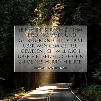 Picture 07 - Matthäus 25:23 LUTH1912 - Sein Herr sprach zu ihm: Ei du frommer und - Bible Verse Picture