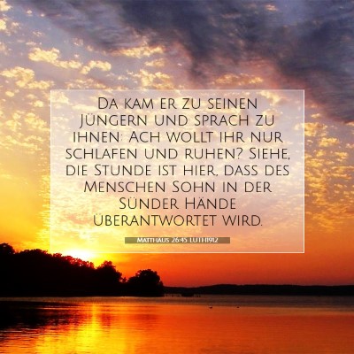 Picture 07 - Matthäus 26:45 LUTH1912 - Da kam er zu seinen Jüngern und sprach zu ihnen: - Bible Verse Picture
