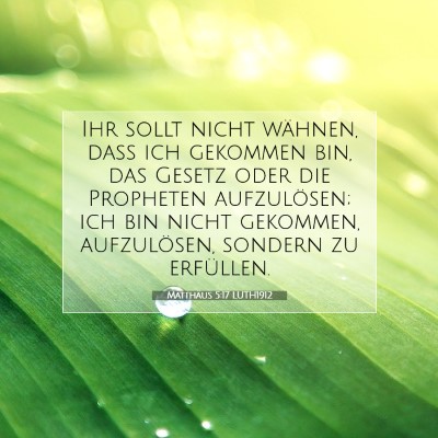 Picture 07 - Matthäus 5:17 LUTH1912 - Ihr sollt nicht wähnen, daß ich gekommen bin, - Bible Verse Picture