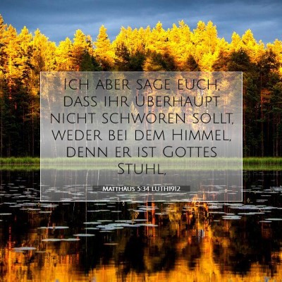 Picture 07 - Matthäus 5:34 LUTH1912 - Ich aber sage euch, daß ihr überhaupt nicht - Bible Verse Picture