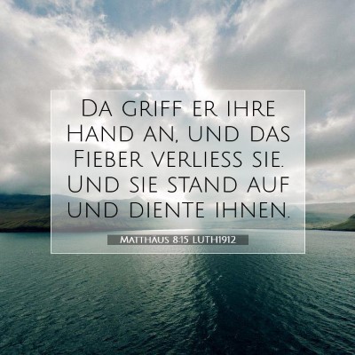 Picture 07 - Matthäus 8:15 LUTH1912 - Da griff er ihre Hand an, und das Fieber verließ - Bible Verse Picture