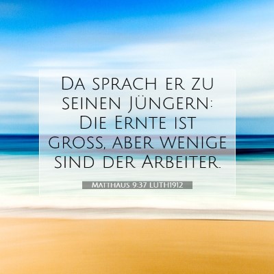 Picture 07 - Matthäus 9:37 LUTH1912 - Da sprach er zu seinen Jüngern: Die Ernte ist - Bible Verse Picture